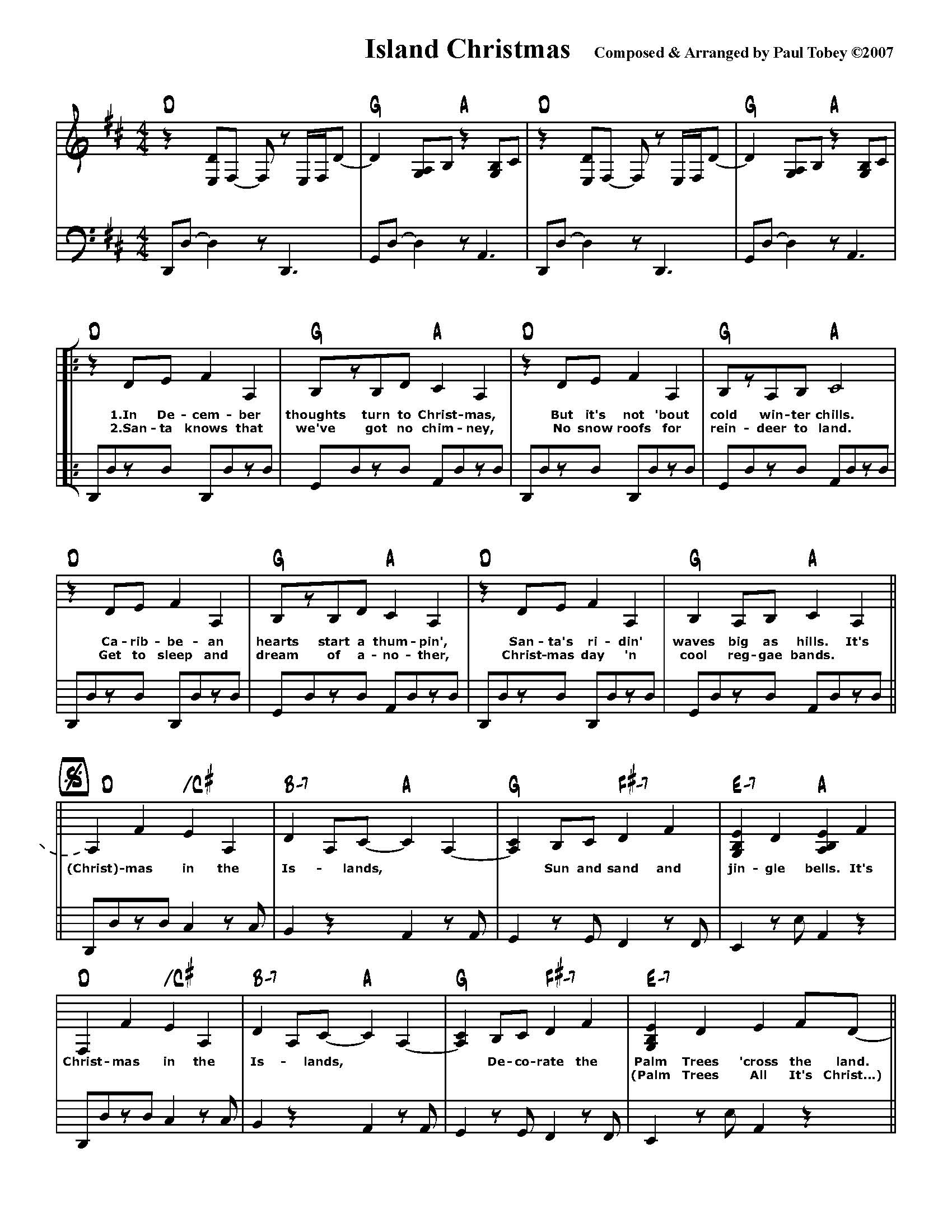 christmas piano sheet music