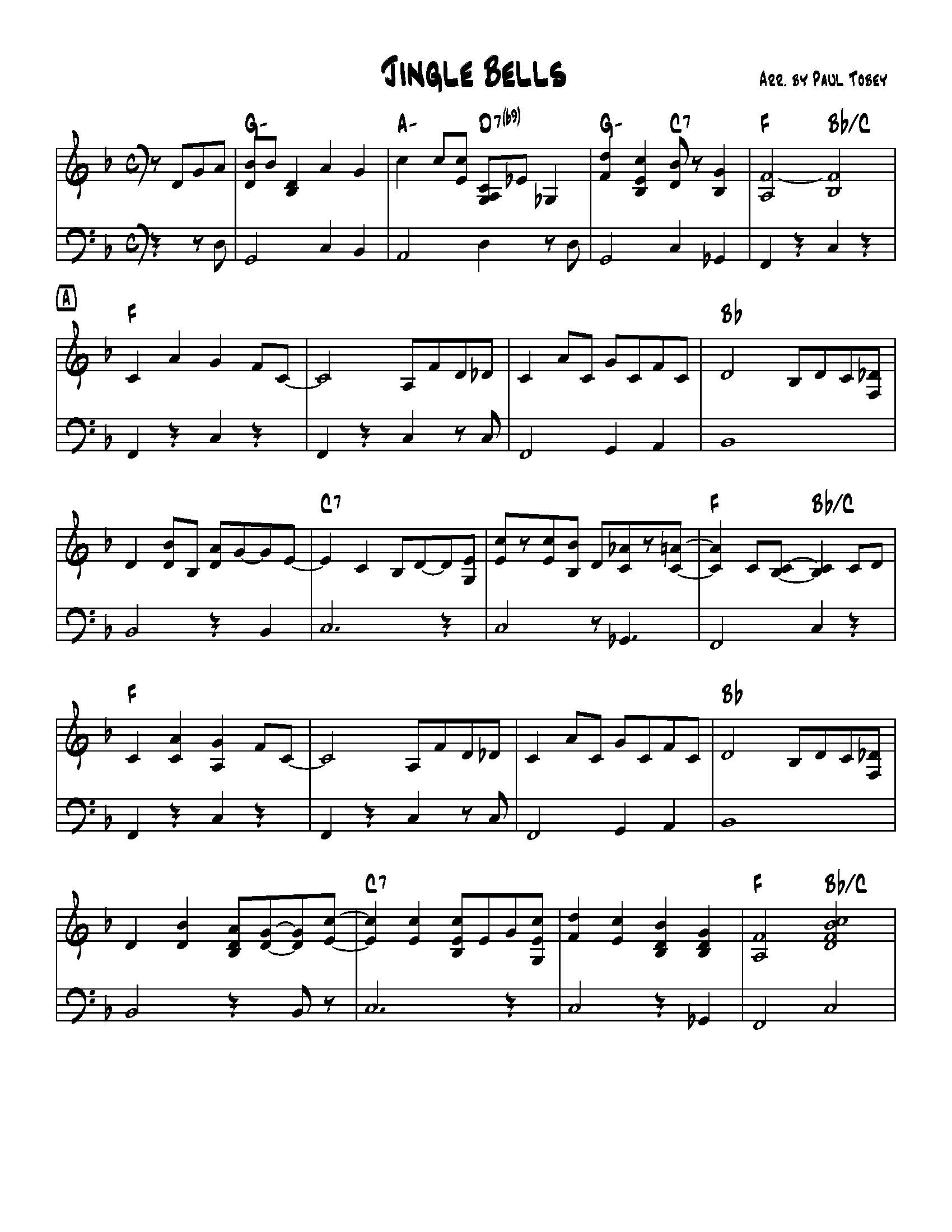 Jingle Bells By Traditional Piano Sheet Music Advanced Level 